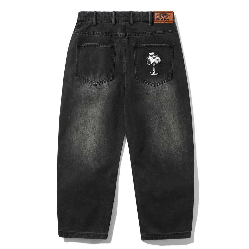 Butter Goods x Peanuts Spike Denim Faded Black Jeans
