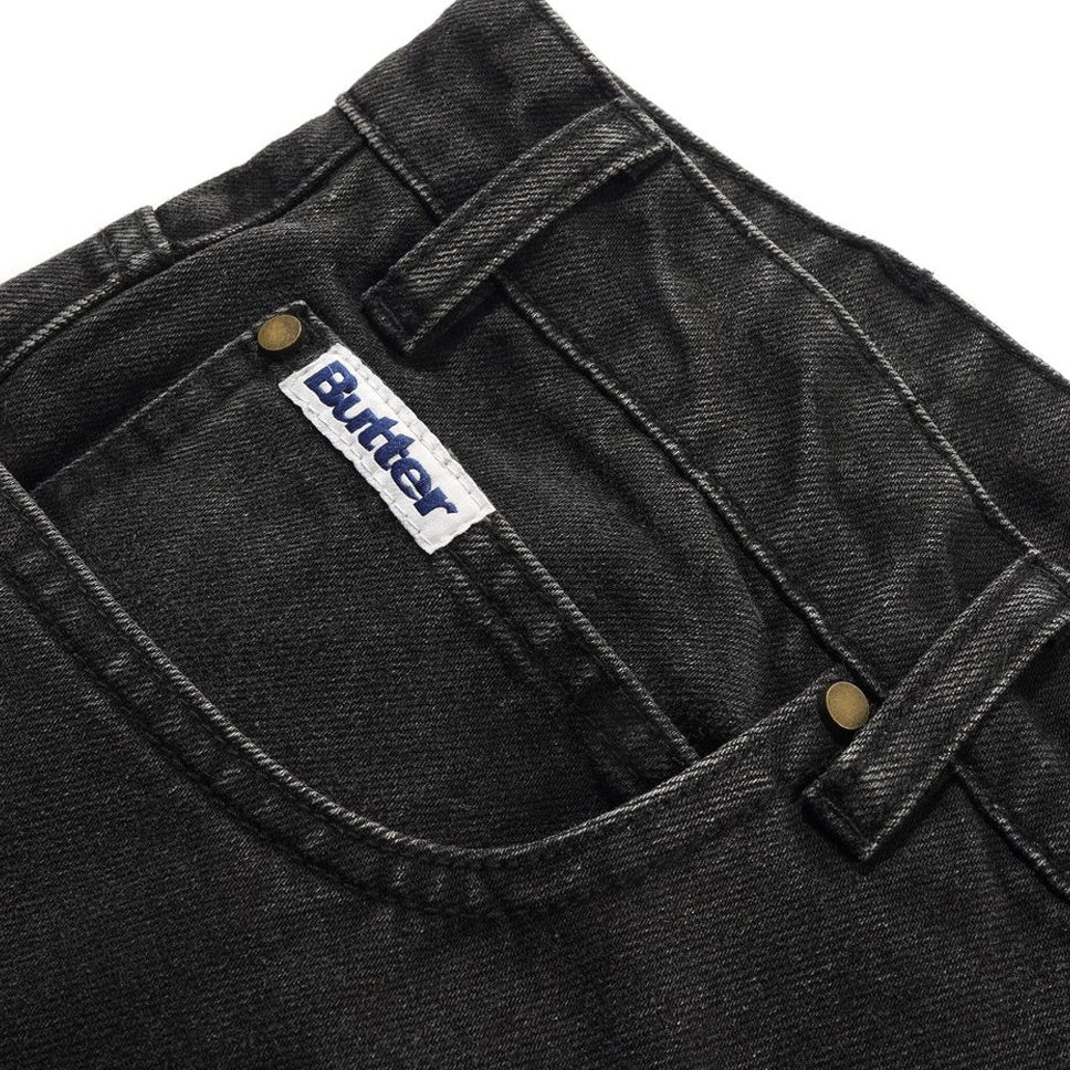 Butter Goods x Peanuts Spike Denim Faded Black Jeans